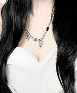 BLACK CRESCENT MOON Necklace