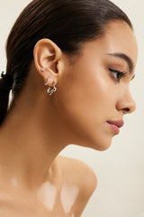 Twist Wave 925 Silver Hoop Ring Earring E050-01H (Worn by Park Shin-hye, Umji)