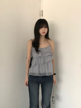 シースルーフリルビスチェ (2 colors)