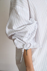 334 Oversized Striped Shirt (Ivory)