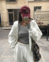 [BELLIDE MADE] Cookie, stripe finger hole T-shirt