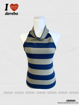 Halterneck Hot Stripe Sleeveless T-shirt