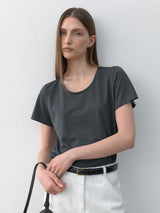 (Z-T-6823)エッセンシャルスタンダードラウンドネックTシャツ