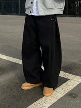 ONE SIDE SNAP BUTTON SWEAT PANTS