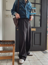 Laura Two Pintuck Wide Slacks