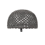 Heart Chain Crochet Short Beanie / Gray