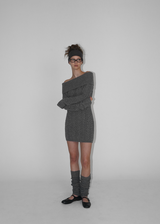 [MADE] Air wool off-shoulder cable knit dress (Wool 80%)