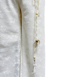 (2color) Ruffle Lace Flower Slim Pants [Ethnic Belt Set]