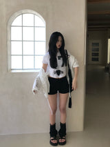 リブネオプレンミニマルショートパンツ