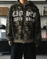 HY ミリタリーコットンフーデッドジップアップ (2C)