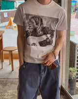 グランジ ヴィンテージ フォト プリント ショートスリーブ Tシャツ