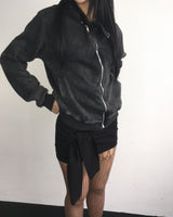 Pigment unbalanced hood jumper