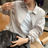 Berui Oversized Fit Boxy Fit Knitted Checkered Shirt Shirt [MANDARINETREE ONLY]