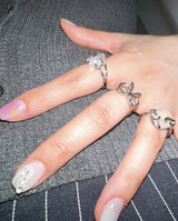 [YENA] Silver vintage ribbon ring