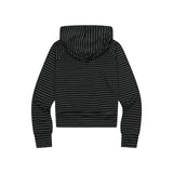 SAHARA LEOPARD CROSS STRIPE RAGLAN HOOD ZIP-UP (2Color)