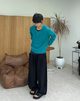Rubber striped sleeveless top
