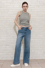 ANKLE EYELET DENIM_BLUE