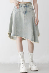 Reneck denim ankle skirt