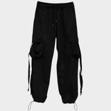 strap elastic pants_black