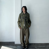 Denim Vintage Washed Double Pocket Boxy Shirt