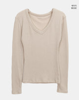 Ryudi Slim Wool ribbed V-neck knit