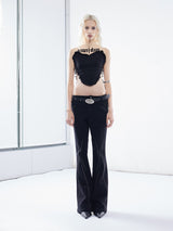 Emoha decay urban punk slim fit versatile ホットガールリベットジーンズ
