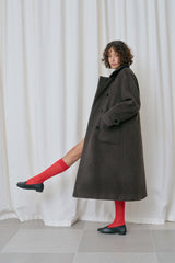 Herringbone double coat_brown