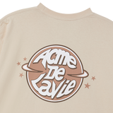 25SS ADLV サターンロゴ半袖Tシャツ ダークベージュ