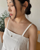 Sunday pearl earring (silver)