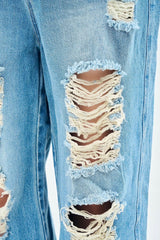 damage denim pants