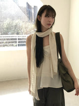 Boho Shirring Sleeveless (Ivory)
