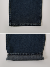 Deep Blue Balloon Wide Denim Pants