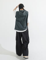 Nylon Hooded Anorak Vest