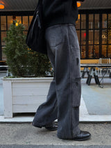 Double carpenter denim pants
