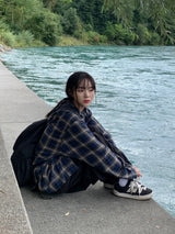Authentic Hoodie Check Shirt 2C