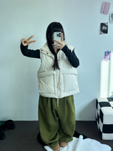 オーバーワイドベストパディング🩶🤍🖤☁ - 4カラー