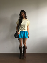 Neon button shorts (2color)