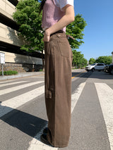 ポイントバッククリップワイドパンツ (3C)