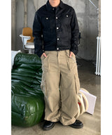 Coated denim trucker jacket