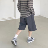 Nylon wide banding half pants 2C