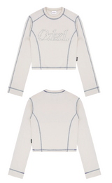 ODSD Cut-off Cover Stitch Semi-Crop T-shirt