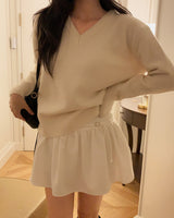 Nuen Vネックニット