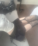 janenne low-waist corset skirt (black)