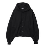 ASCLO ビッグボタンダブルフードカーディガン (3color)