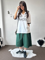 Iron High Quality Wide Basic Bermuda 4 Color