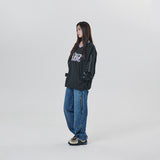 V NECK PIPING PULLOVER WARM UP
 - BLACK