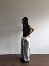 Kiko cap sleeve half knit (2color)