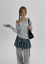[MADE] ウィスリングスナップボタンフード長袖Tシャツ