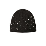eyelet beanie (black)