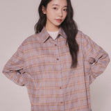 RABBIT LABEL CHECK SHIRTS (BROWN)